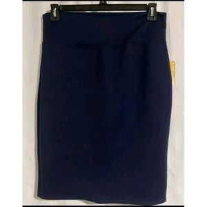 Womens 2X Pencil Skirt Navy Blue Hybrid & Co Nylon Stretch fits like LG NWT‎ US